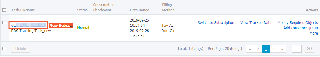Click the instance ID