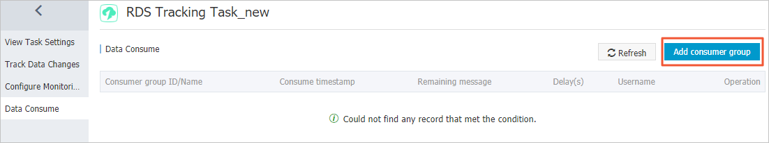 Add a consumer group