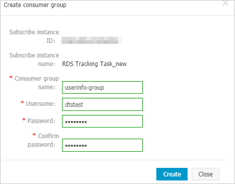 Create a consumer group