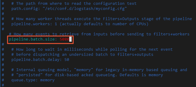 Logstash batch size configuration