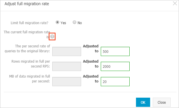 Enable Throttling for Full Data Migration