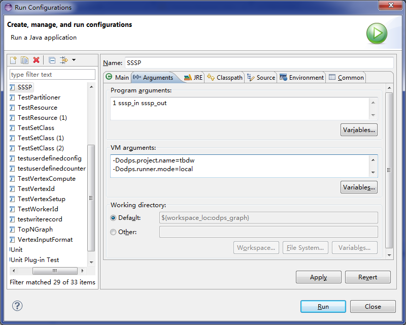 Parameter configuration