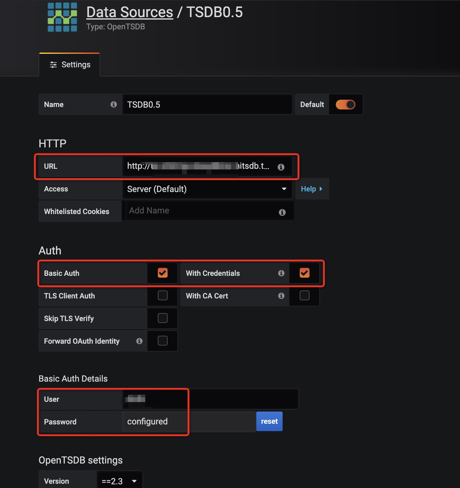 Configure Datasource