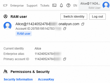 Identitas Pengguna RAM