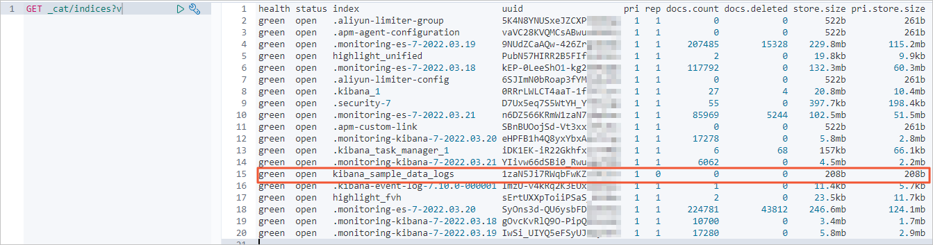 Destination cluster data