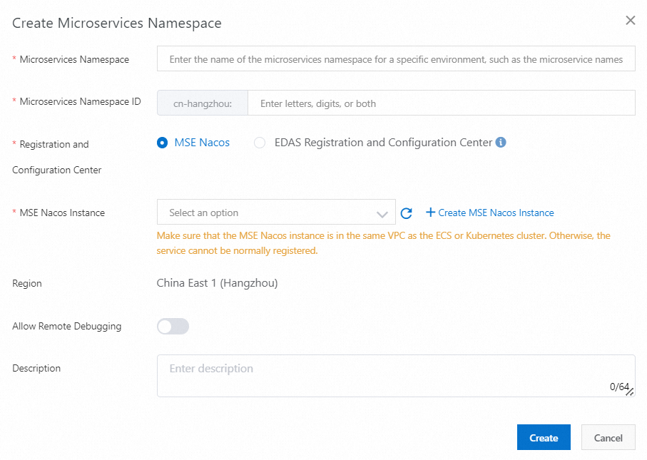 Image - Create a microservice namespace