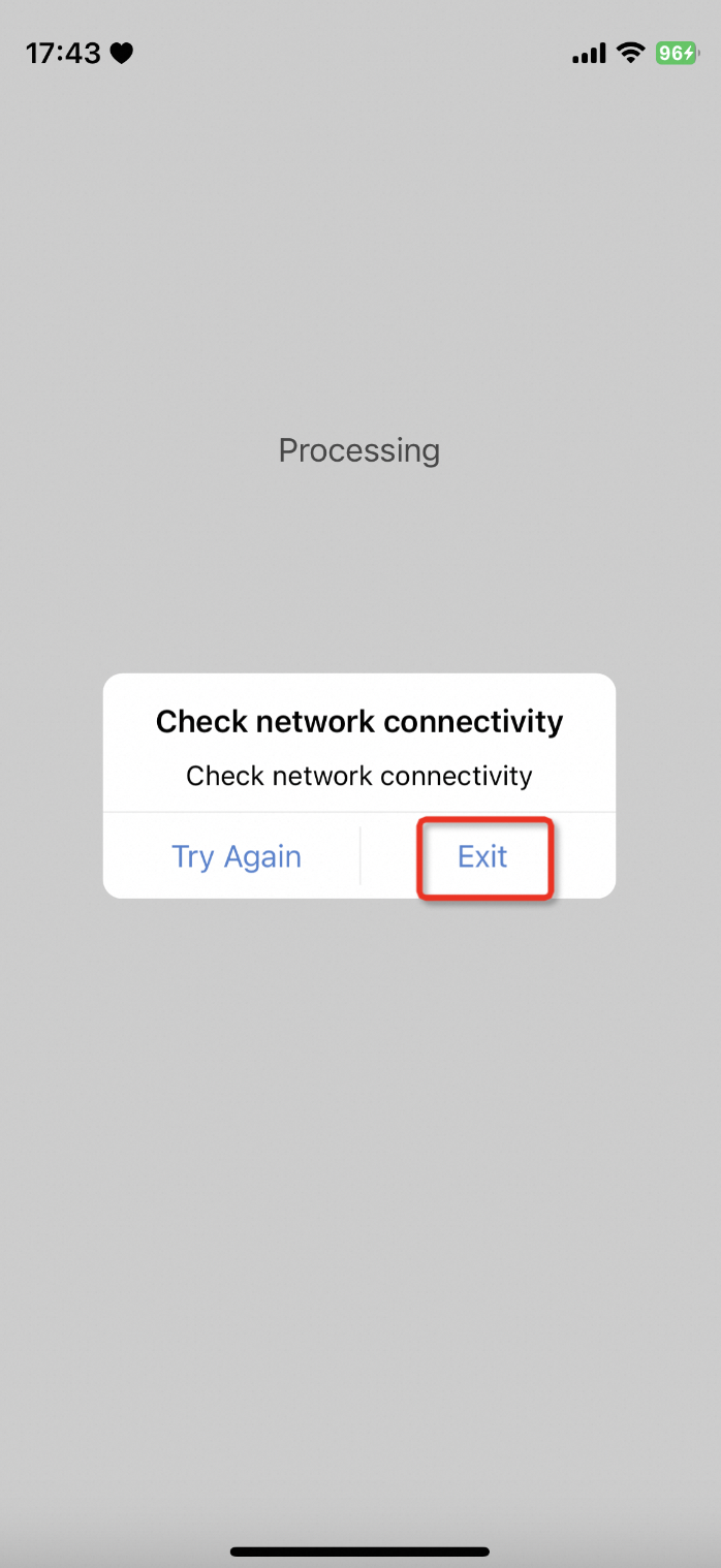 verifyNetworkErrorAlertConfirmColor