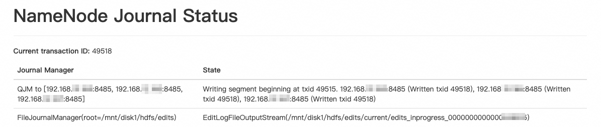 Active NameNode为写模式