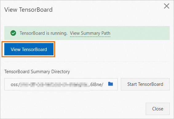 View data on TensorBoard