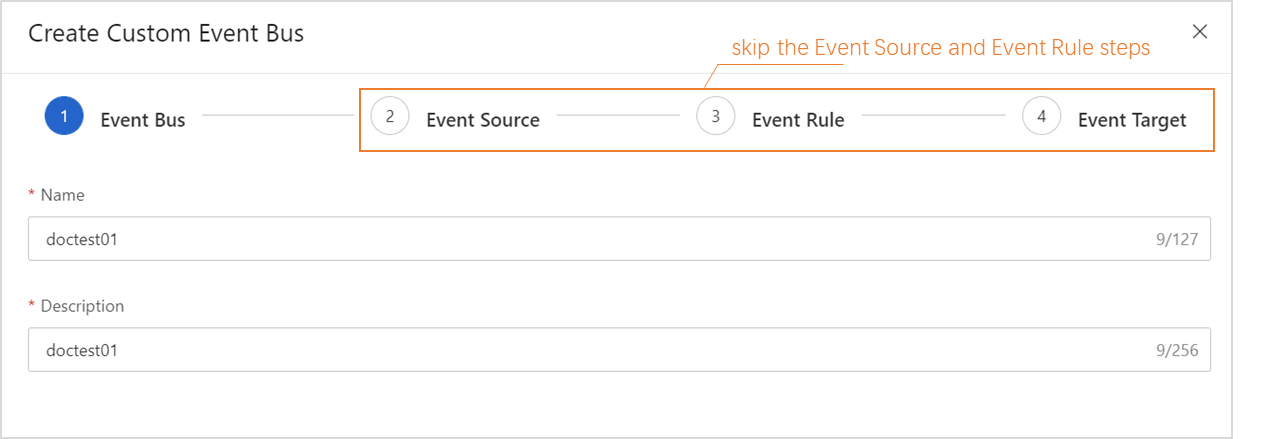 Create Custom Event Bus panel