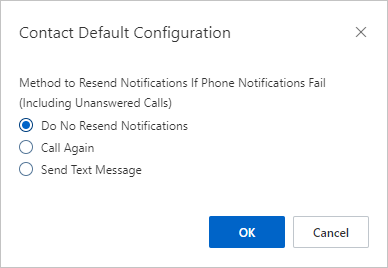 Contact Default Configuration