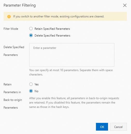 指定したパラメーターを削除するRemove specified parameters