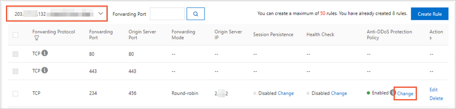 Create an anti-DDoS protection policy