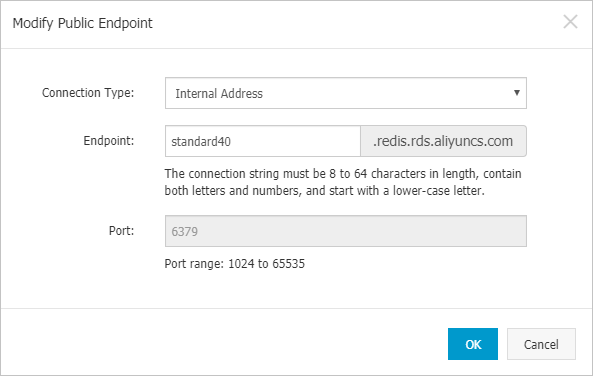 ApsaraDB for Redis インスタンスの接続アドレスの変更