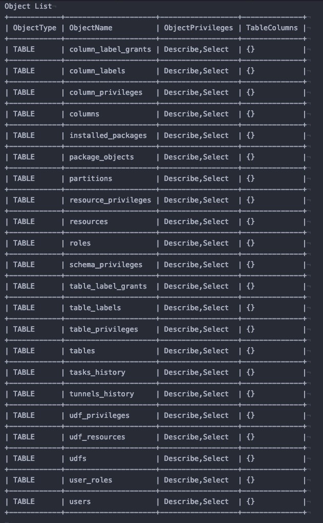 information_schema 截图返回结果