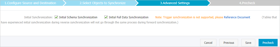 Two-way data synchronization between PolarDB for MySQL clusters: Advanced Settings