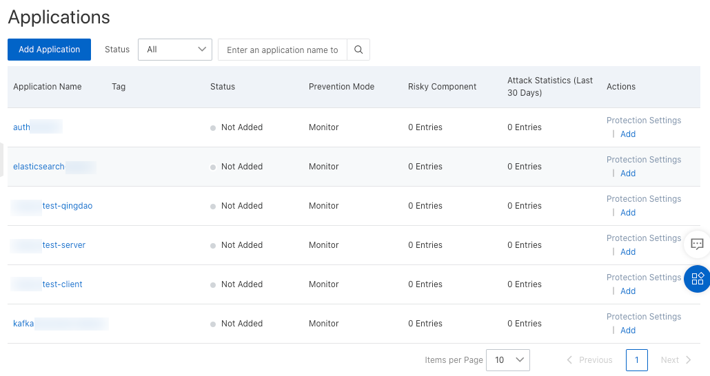 Connect the application to Application Security