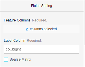 Parameter settings