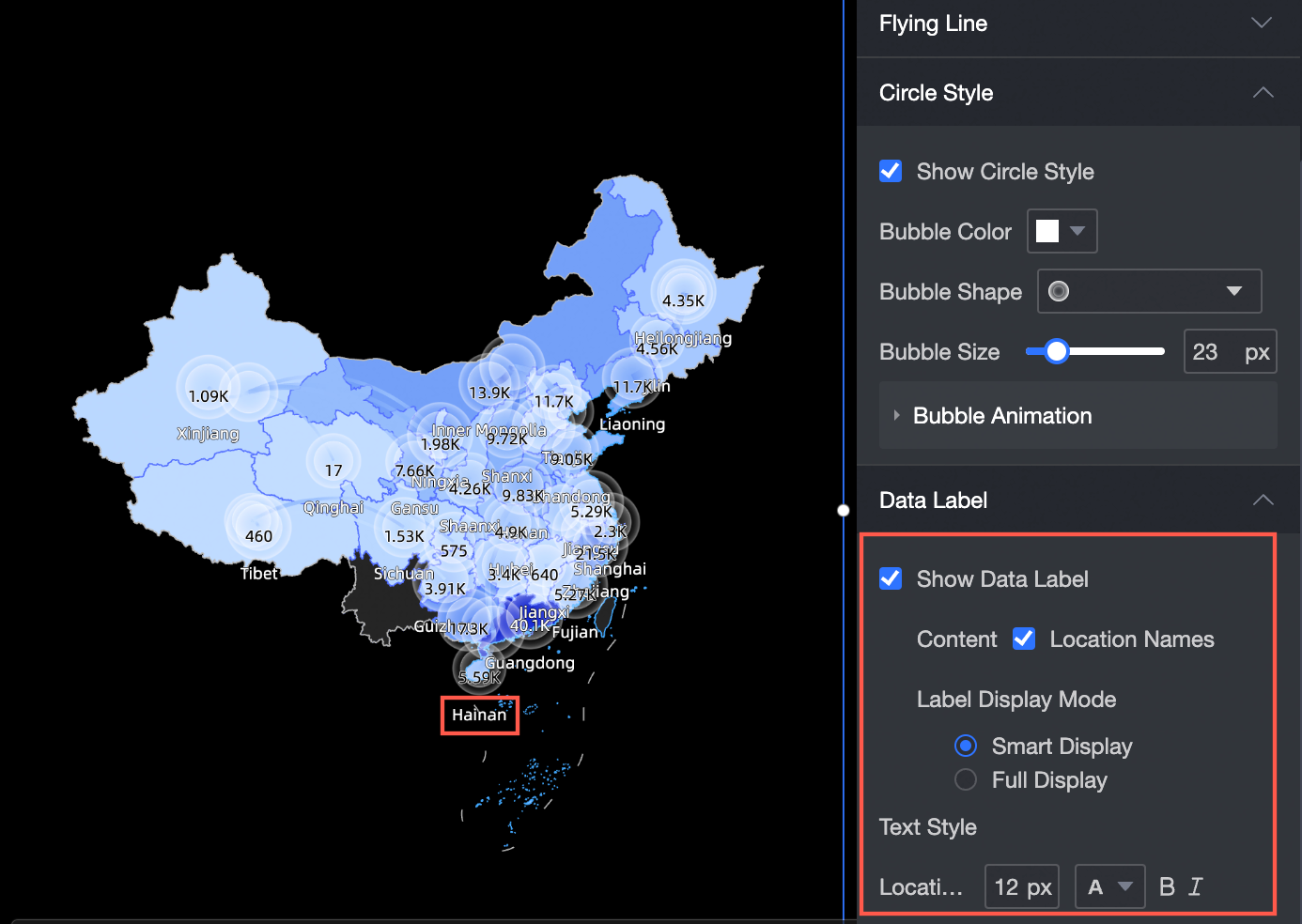 多图层地图样式气泡数据标签