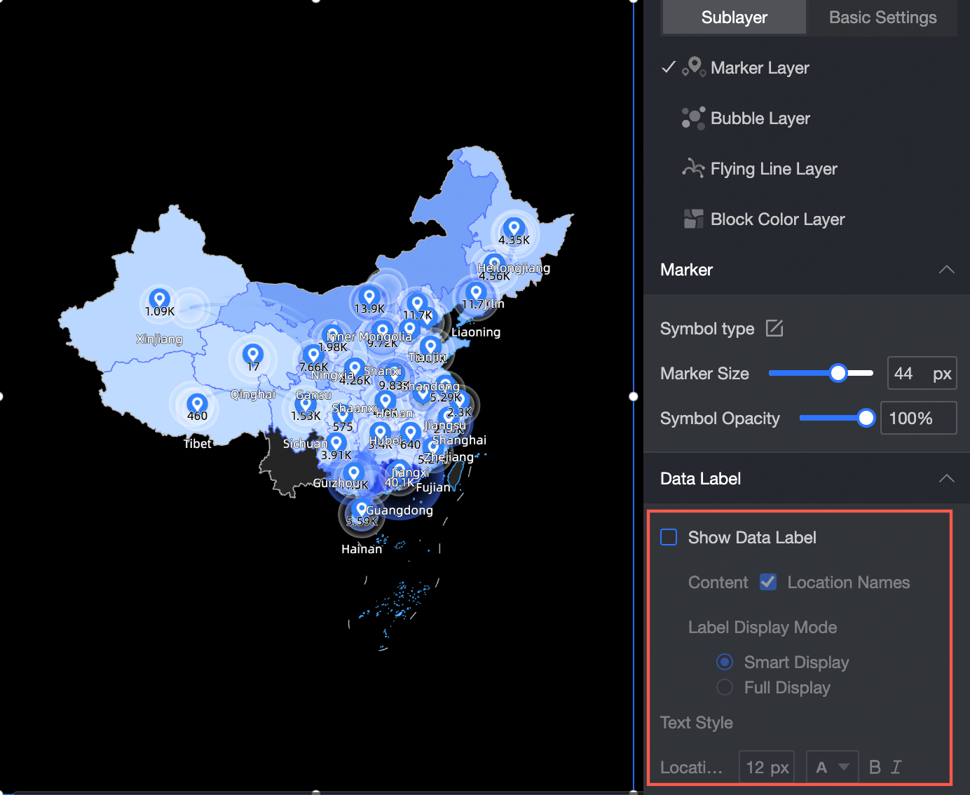 多图层地图样式符号数据标签