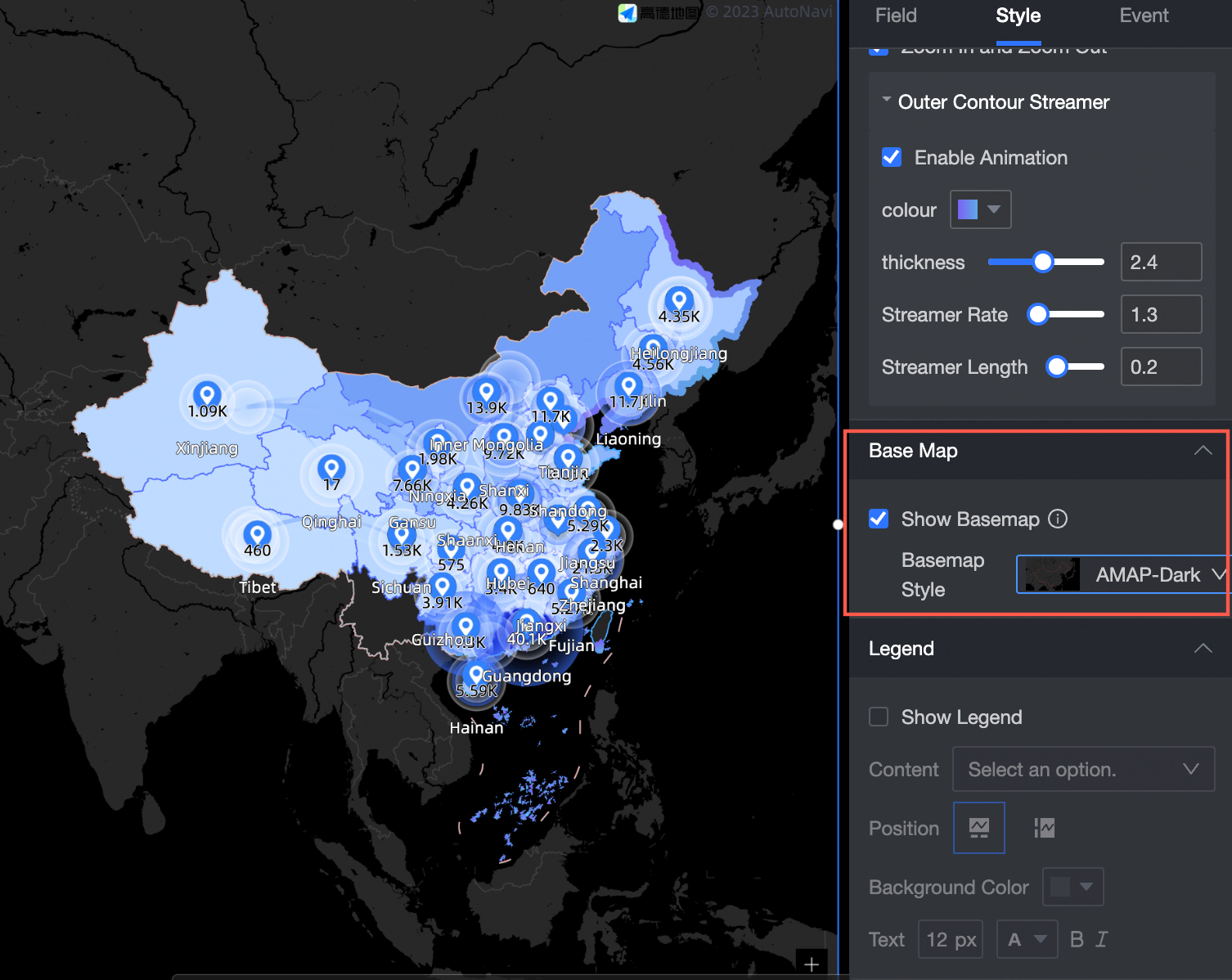 多图层地图通用显示底图