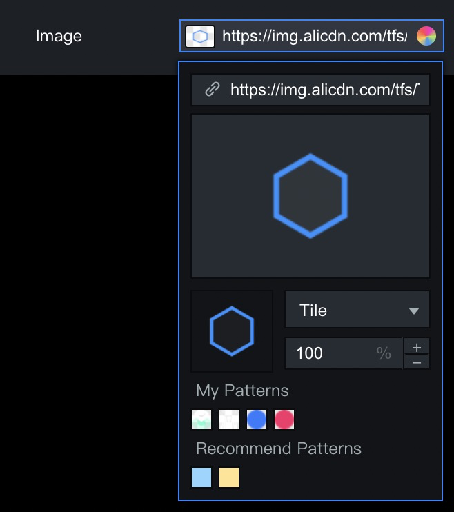 Configuration example of an image padding box