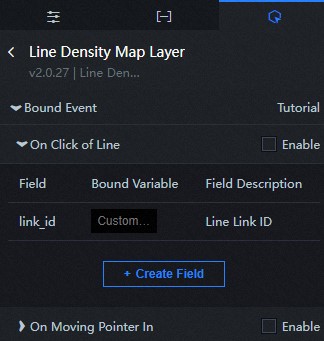 line density map layer interaction configuration