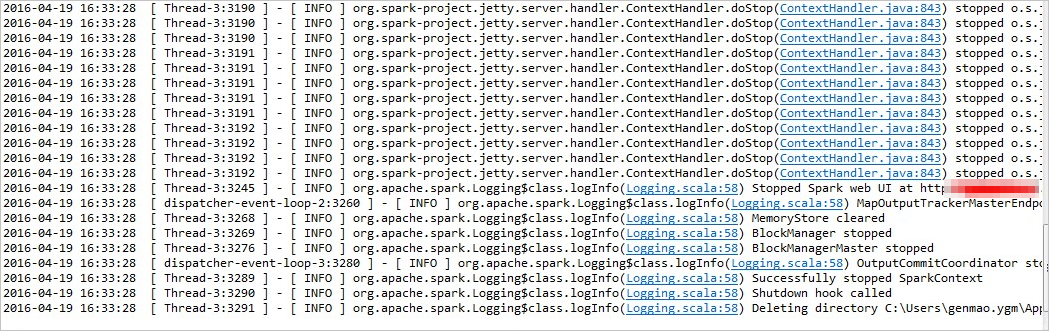 View the output logs on the Console tab