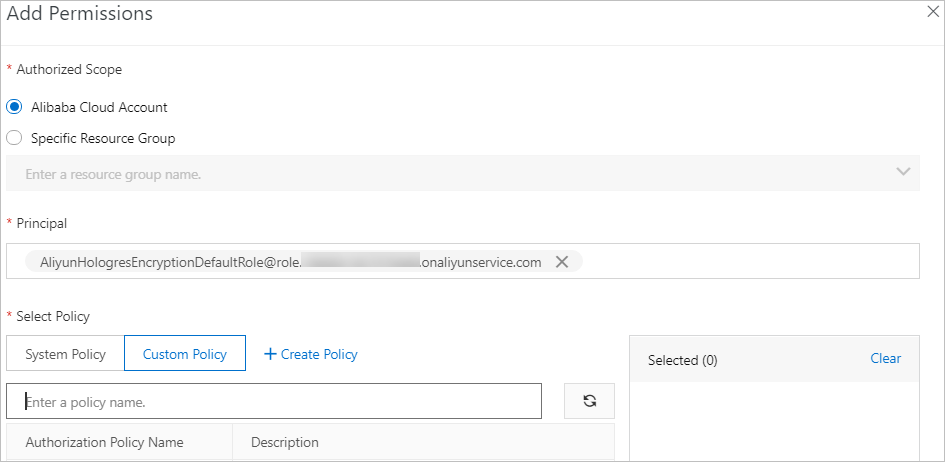 Use a Hologres foreign table to query MaxCompute data encrypted based ...
