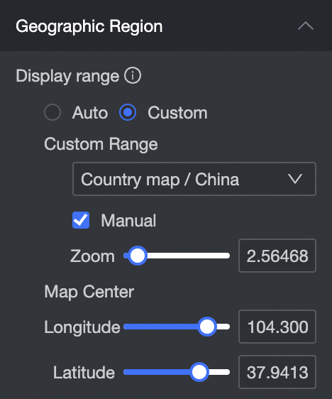 气泡地图-地理区域显示范围