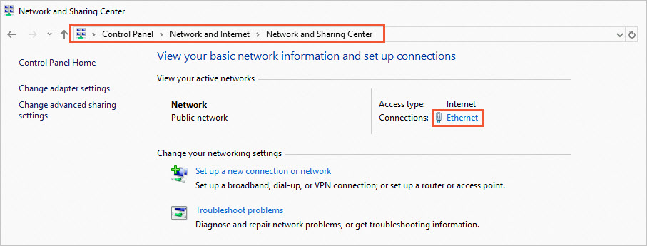 Network and Sharing Center