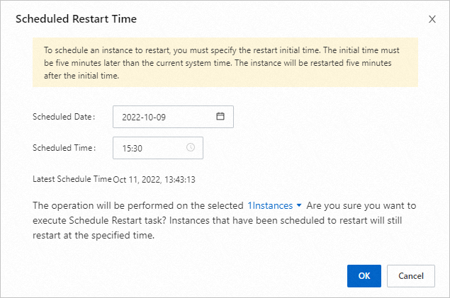 Latest scheduled time