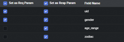Select Parameters section
