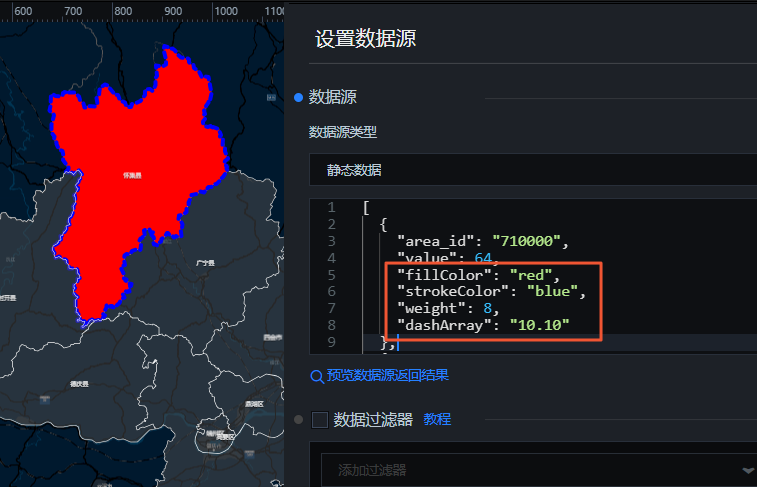 Configure the map border style