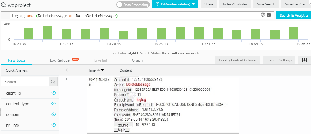查看队列消息删除量