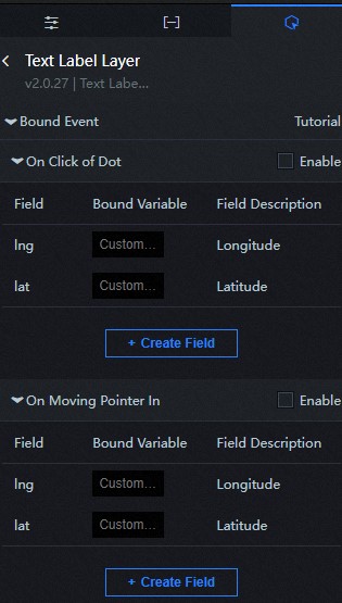 Text callout layer interaction panel V2.X