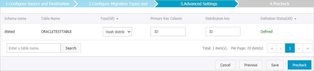 Advanced settings: Migrate Oracle to AnalyticDB for PostgreSQL