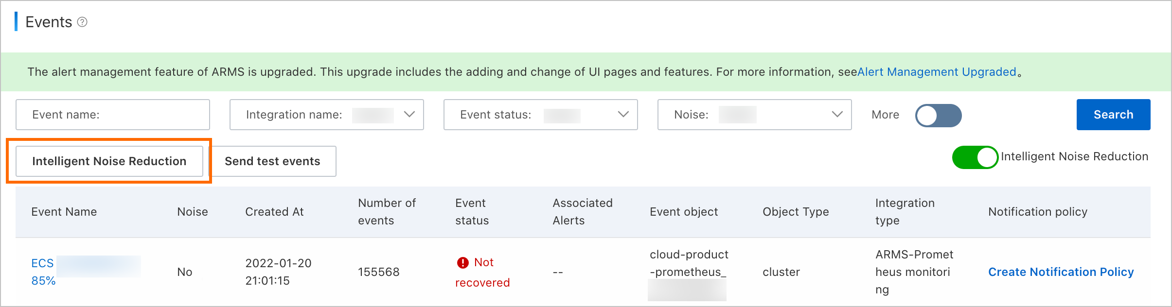 Configuring the intelligent denoising feature_img01