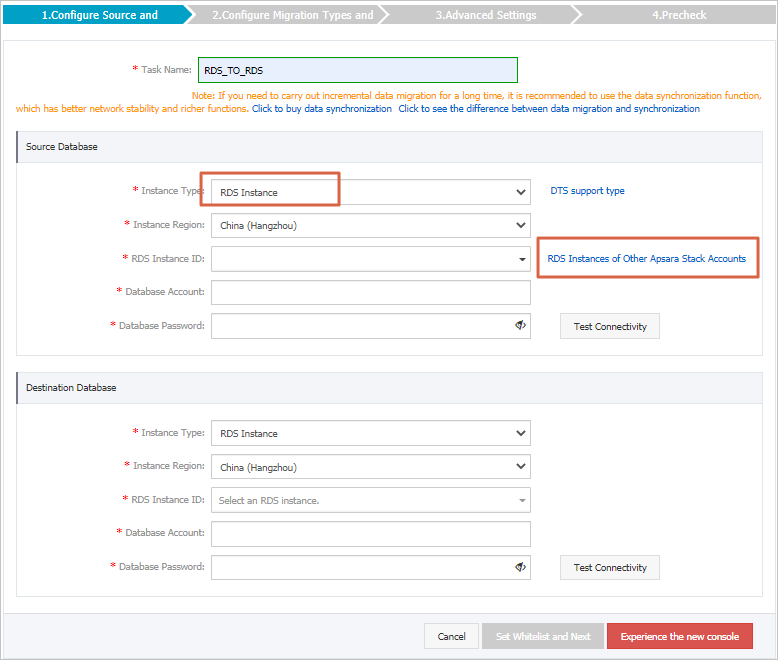 Cross-account configuration