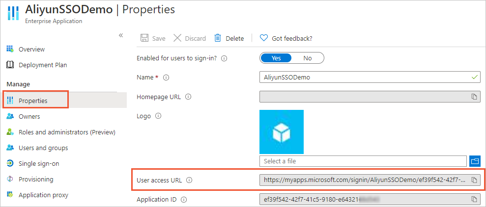 User access URL
