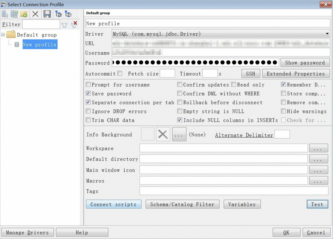 Configure parameters