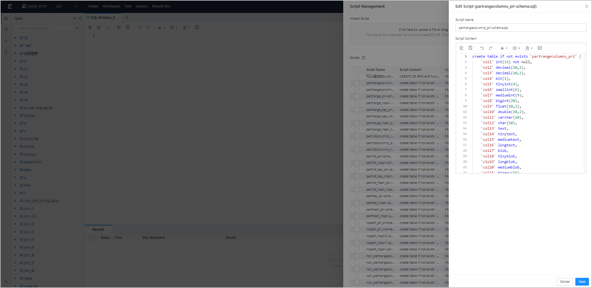 Stored Scripts  / / /> Script Management > Edit