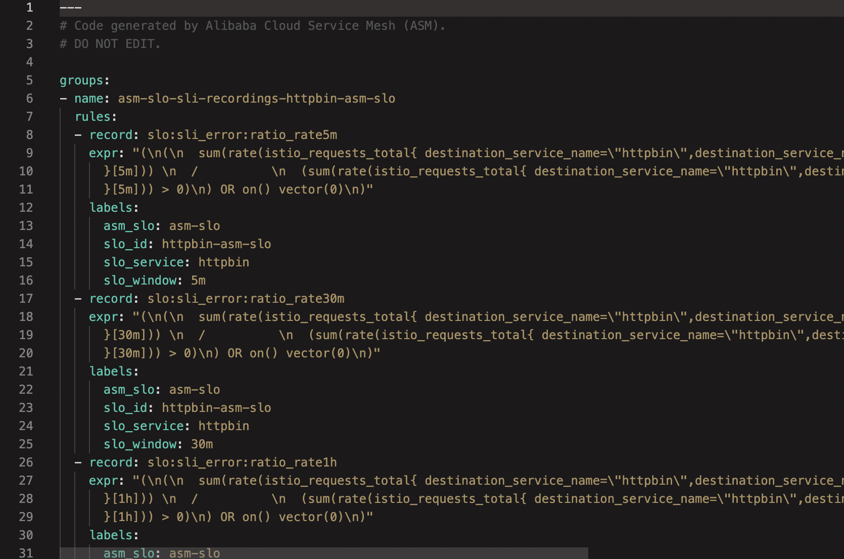 查看Promethe规则