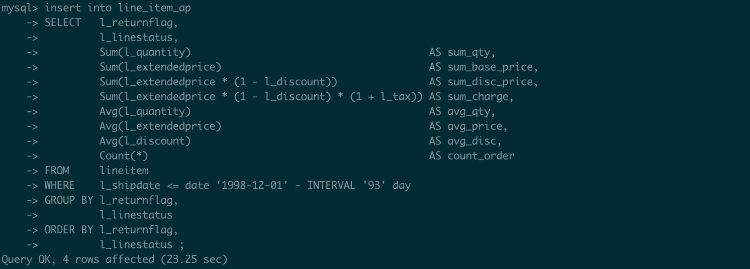 INSERT ... SELECT/REPLACE ... SELECT (after the parallel query feature is enabled)