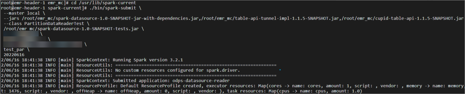 Read data from a partitioned table