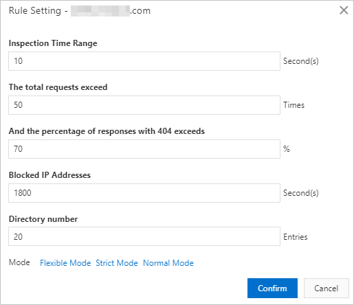 Rule settings