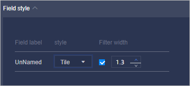Configure the filter width