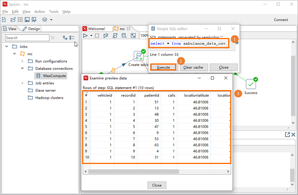 Execute the SQL script