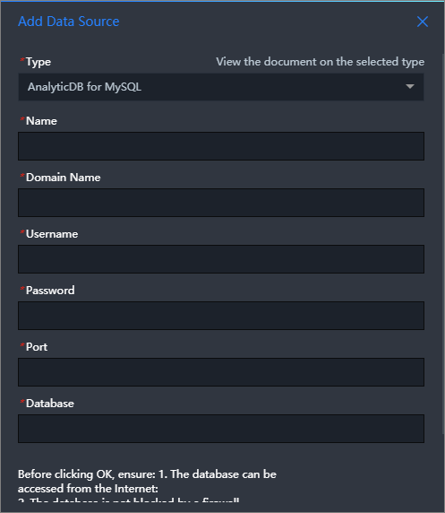 Add a data panel