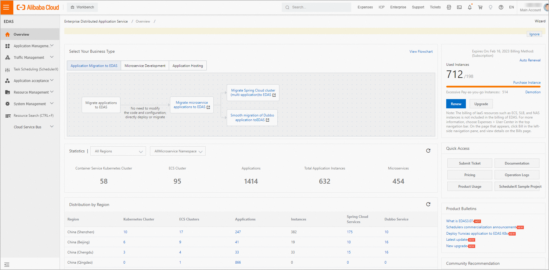 查看 EDAS 产品系列